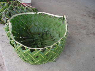 Coconut leaf basket